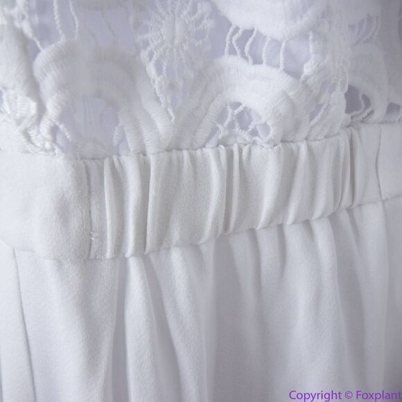 NEW Eloquii white Lace Wide Leg long sleeves Jumpsuit, women's size 24 - Picture 13 of 16